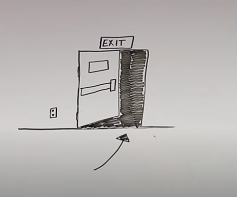 orange play video button