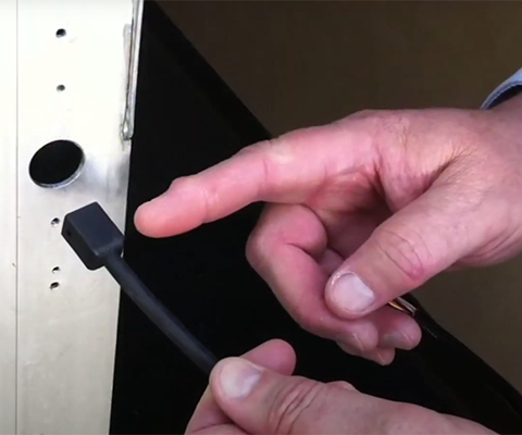 orange play video button